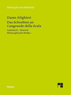 cover image of Das Schreiben an Cangrande della Scala